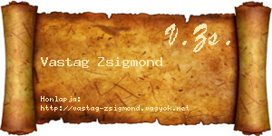 Vastag Zsigmond névjegykártya