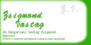 zsigmond vastag business card